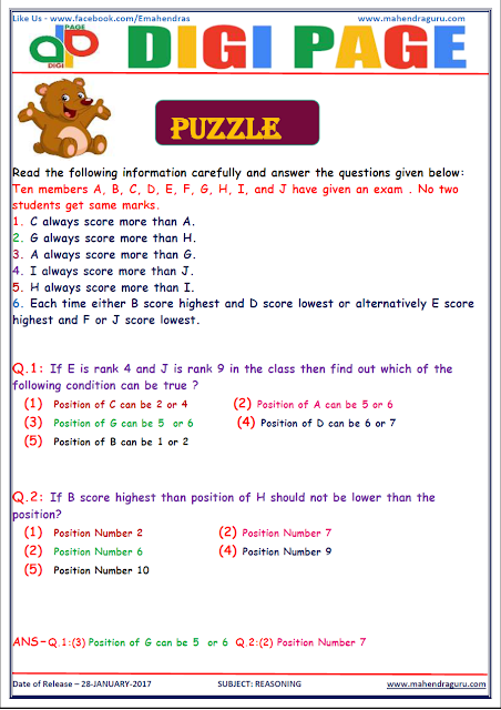  DP | PUZZLE | 28 - JAN - 17