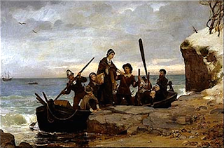 "Landing-Bacon" by Henry A. Bacon - http://upload.wikimedia.org/wikipedia/commons/f/ff/Panoramic_Boston.jpg. Licensed under Public Domain via Commons - https://commons.wikimedia.org/wiki/File:Landing-Bacon.PNG#/media/File:Landing-Bacon.PNG