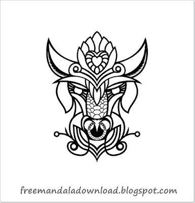 Animal bull mandala