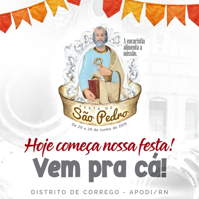 Hoje tem abertura da Festa de São Pedro, padoreiro do Córrego