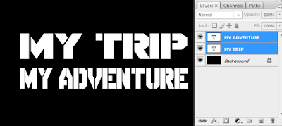 Cara Membuat Tulisan MY TRIP MY ADVENTURE