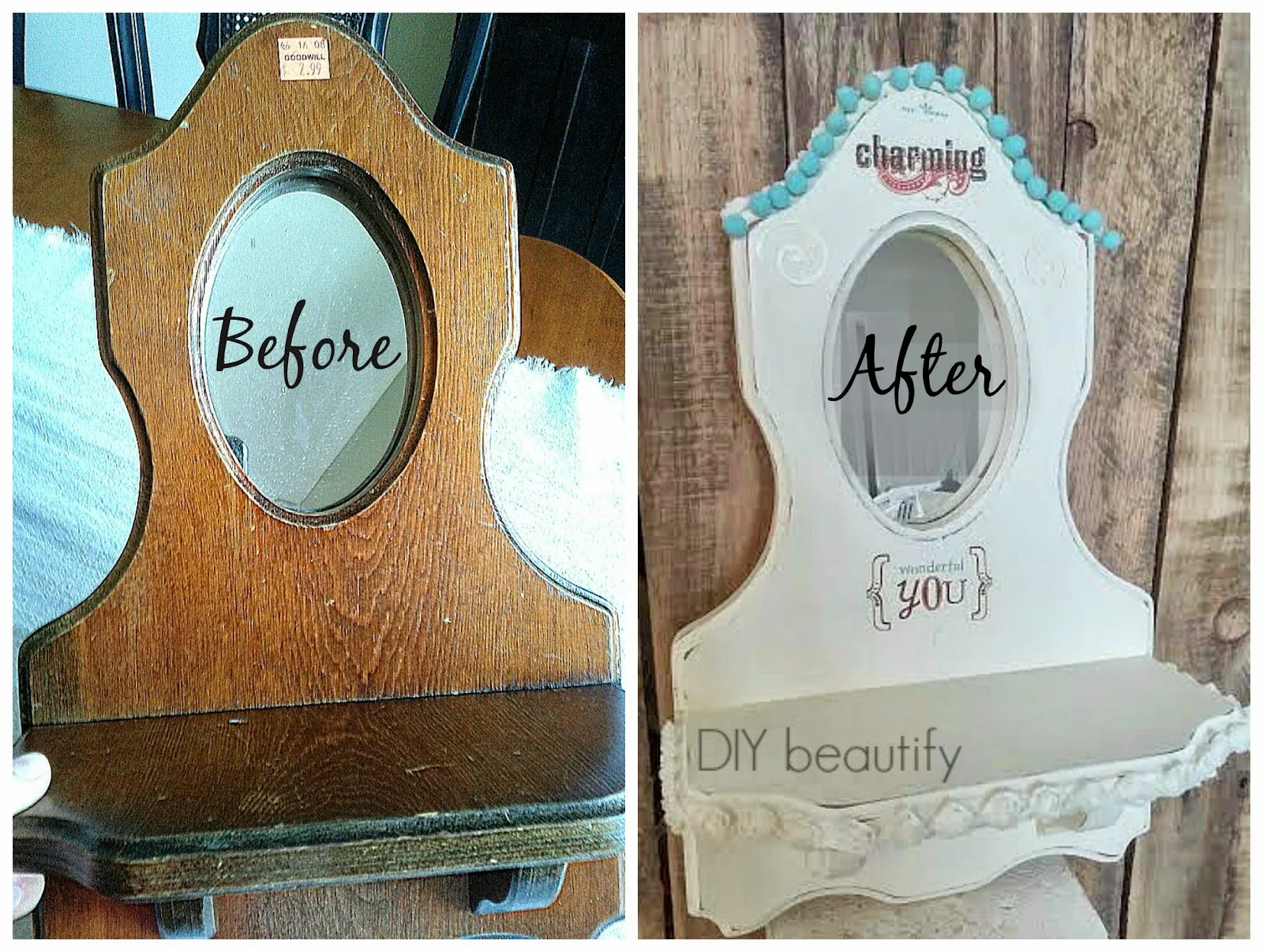 An Outdated Mirror Gets a Fresh and Fun Makeover