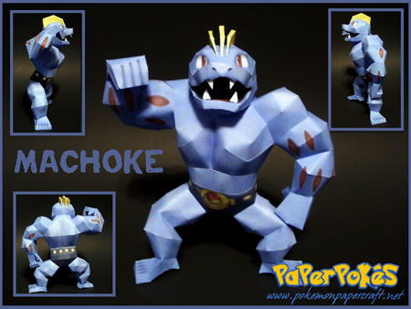 Pokemon Machoke Papercraft