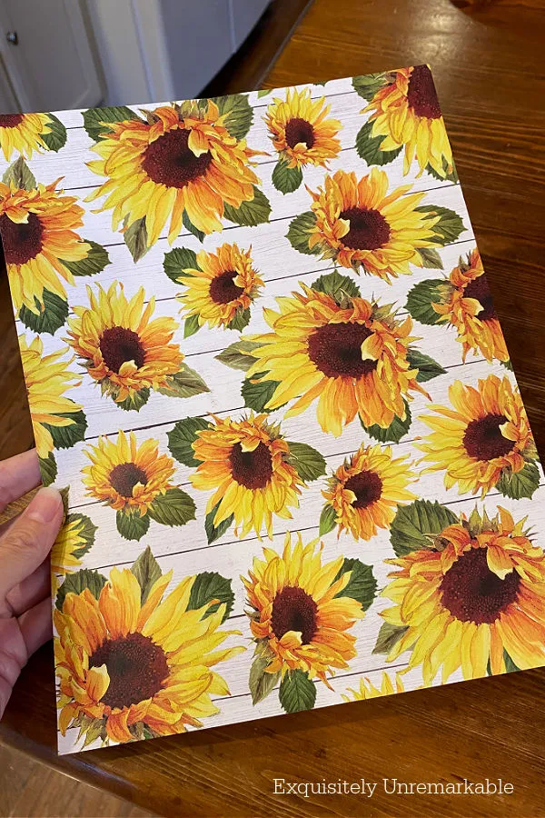 Sunflower Scrapbook Paper