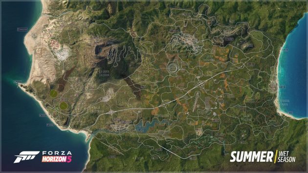 A map for Forza Horizon 5 has been revealed, here's what it looks like