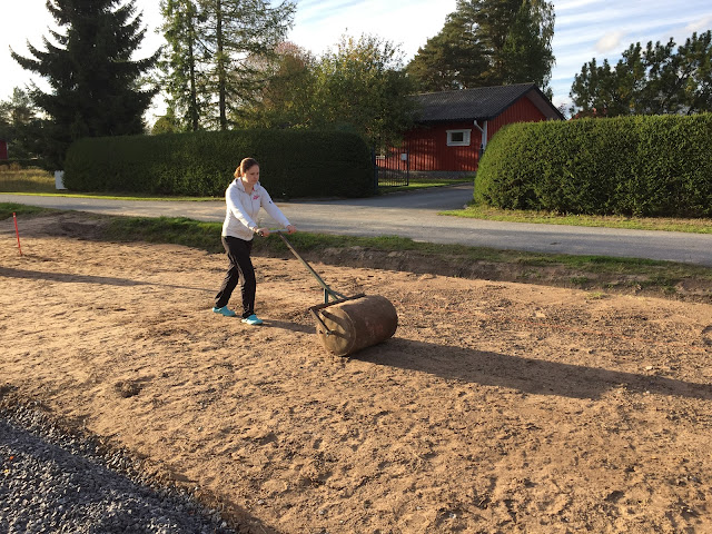 pihan tasoitus, jyrä, mullan jyrääminen, maan tiivistäminen, siirtonurmen pohjat, pohjatyöt