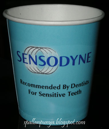 Dah masuk kotak: Paper Cup Sensodyne