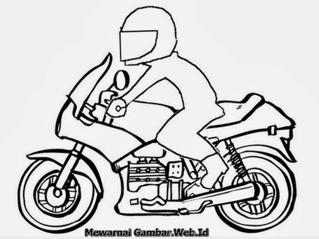 Baru 49 Sketsa Gambar Kartun Naik Motor Download Kumpulan Gambar