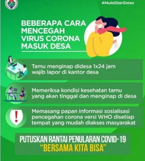 Tugas Relawan Desa Lawan COVID-19