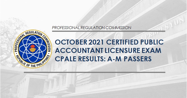 A-M PASSERS: October 2021 CPALE result