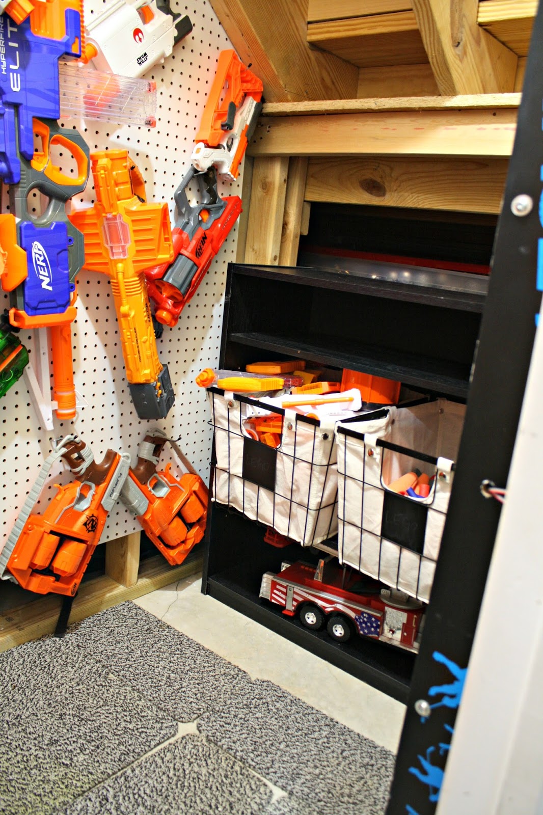 Easy Diy Nerf Gun Storage From Thrifty Decor Chick