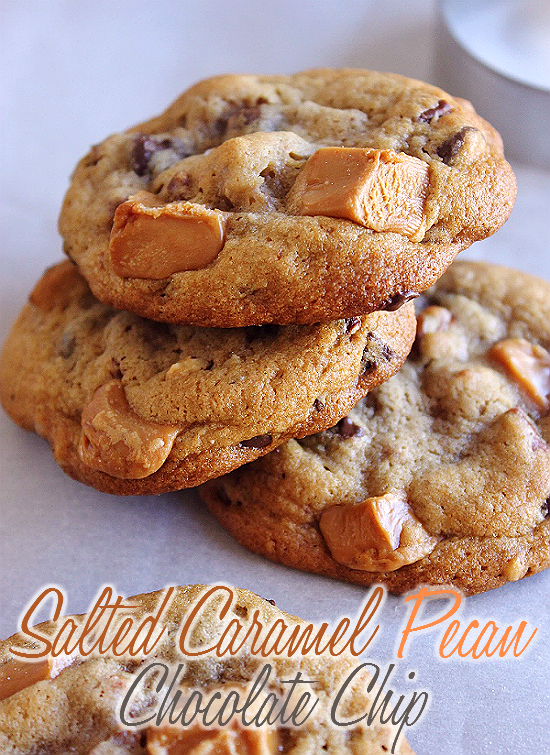 Salted Caramel Pecan Chocolate Chip Cookies- Momma Told Me Blog- 2014 #FBCookieSwap