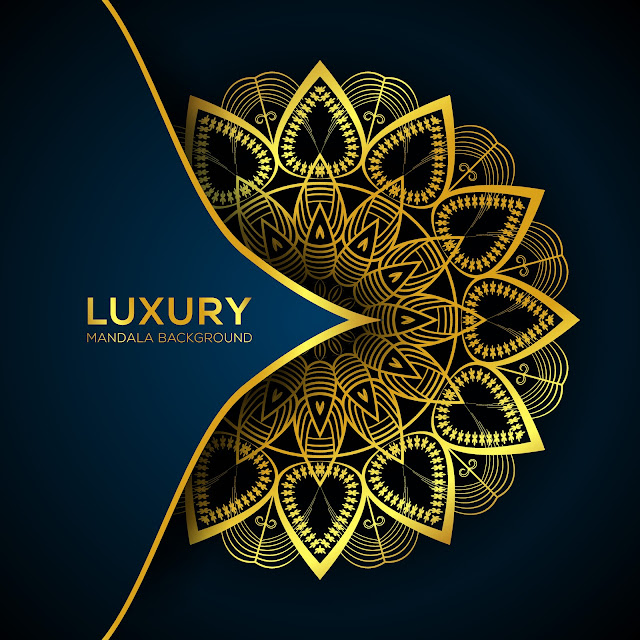 Luxury  golden mandala  design Free download