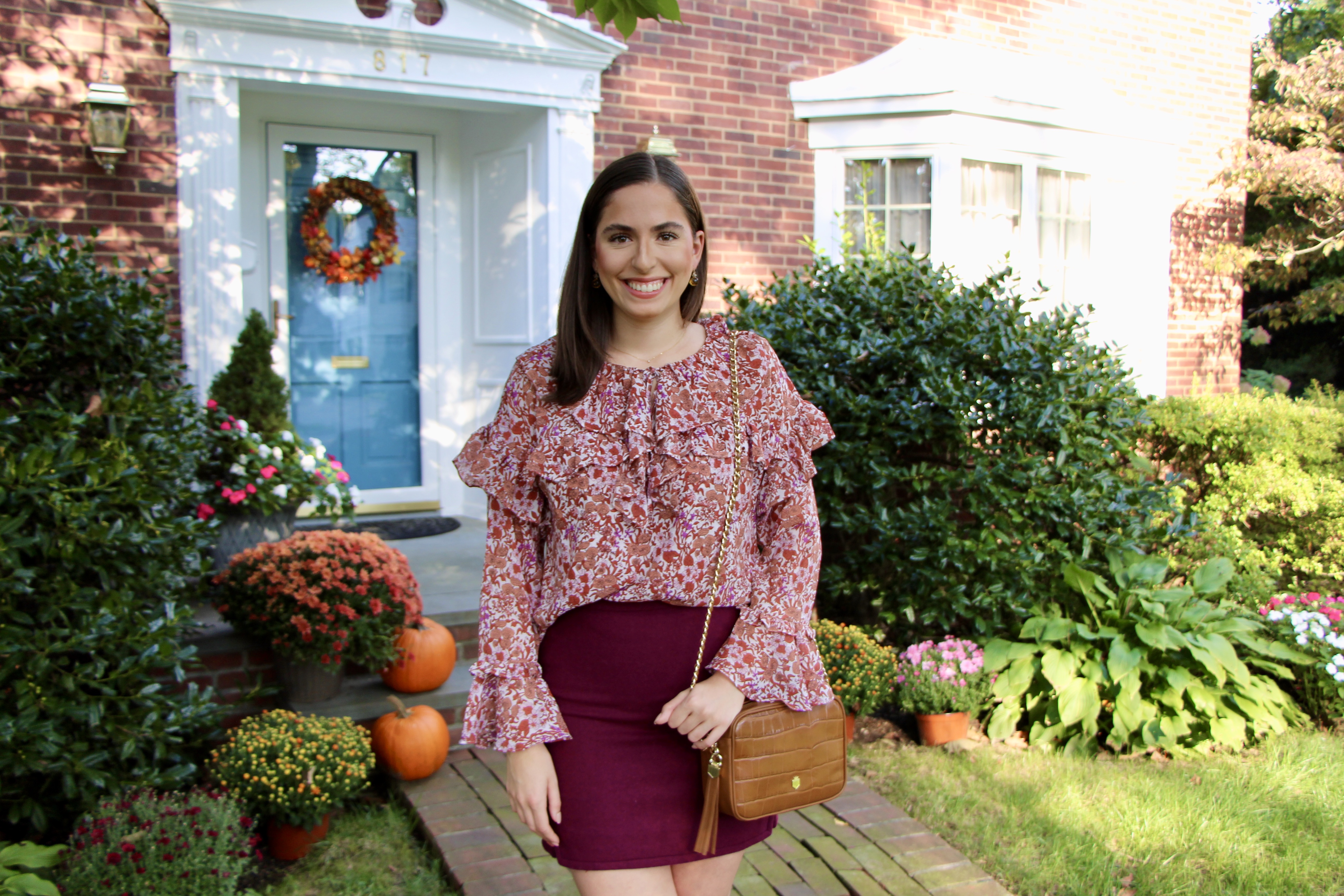 jcrew, fall fashion, fall clothes, fall floral, law school advice, law school