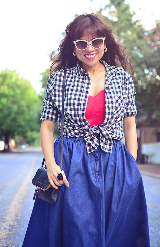 Mango gingham shirt 