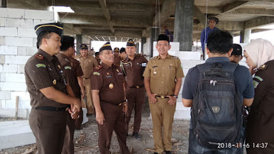 Kajati Lampung Tinjau Pembangunan Gedung Kejari Pringsewu