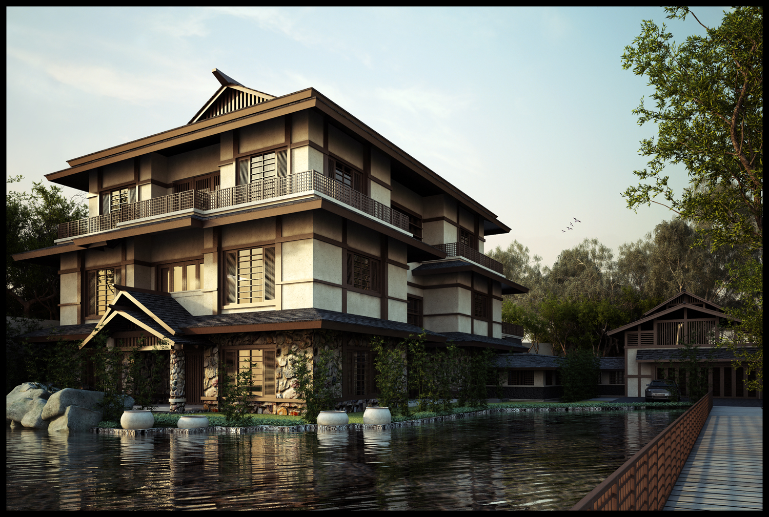 Designing a Japanese  Style House  home  garden healthy design 