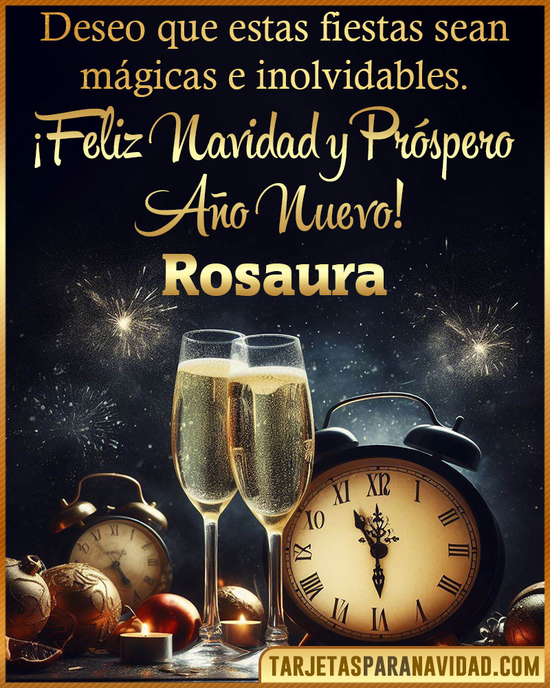 Feliz Navidad y Próspero Año Nuevo Rosaura