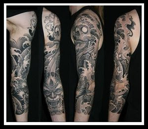 Japanese Demon Sleeve Tattoo Designs