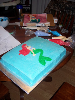  Mermaid Birthday Cake on Cake Thoughts  Little Mermaid Birthday Cake