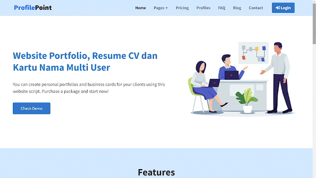 Script Web Resume CV dan Portfolio