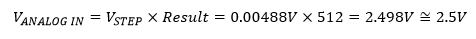 Using ADC module to read analog voltage between 0 to 5 volts DC