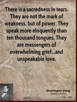 there is a sacredness in tears