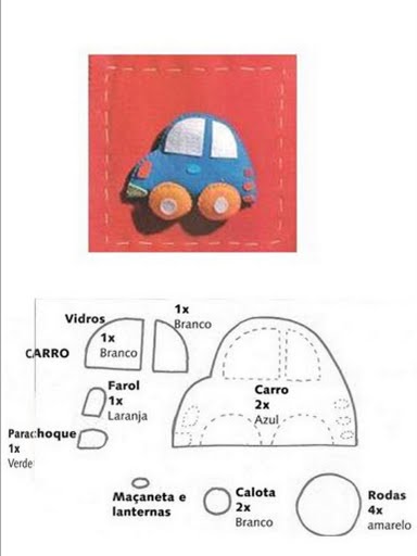  plantilla coche para manualidades niños 