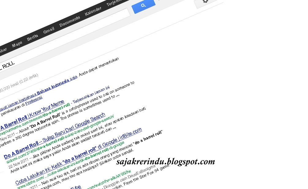 Wow! Ketik "DO A BARREL ROLL" di Google Ada Kejutan Unik 