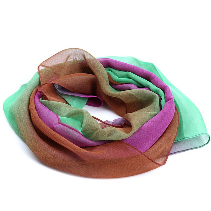 [ lipe2.vn ] Women Ladies Fashion Long Plain Fashion Scarf Neck Scarves Chiffon Shawl Wrap