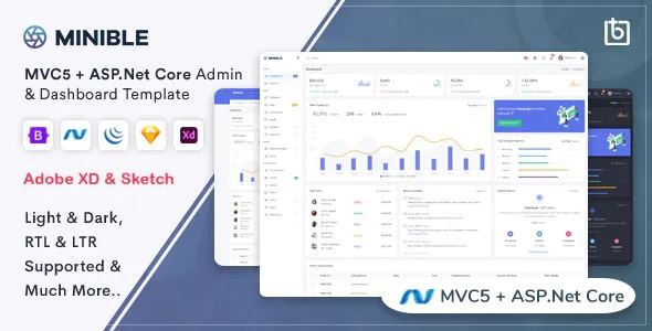 Best ASP.Net Core & MVC5 Admin Dashboard Template