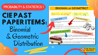 binomial distribution, geometric distribution, discrete random variables, probability, expectation, mean, variance, standard deviation, random variables, Cambridge AS Level exam, exam preparations, past paper items, AS level Probability and Statistics