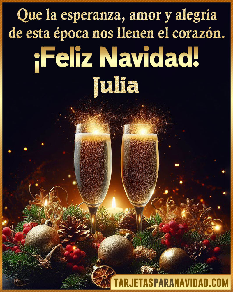 Tarjetitas de navidad para Julia