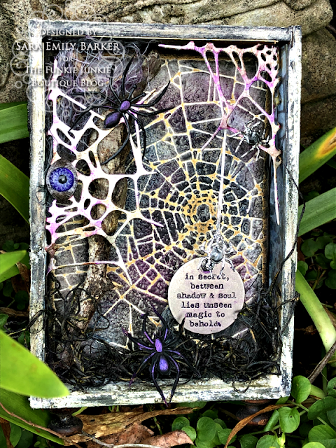 Sara Emily Barker https://sarascloset1.blogspot.com/2020/09/between-shadow-and-soul-spooky-vignette.html Mixed Media Tutorial 2