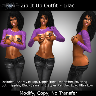 BSN Zip It Up Outfit - Lilac