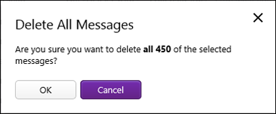 Delete All Messages Notification