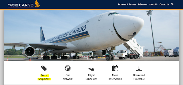 Singapore airlines cargo tracking