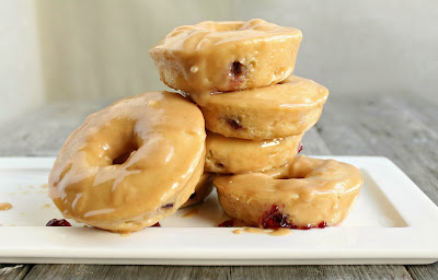 Baked Peanut Butter and Jelly Doughnuts