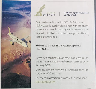 Career opportunity for gulf air