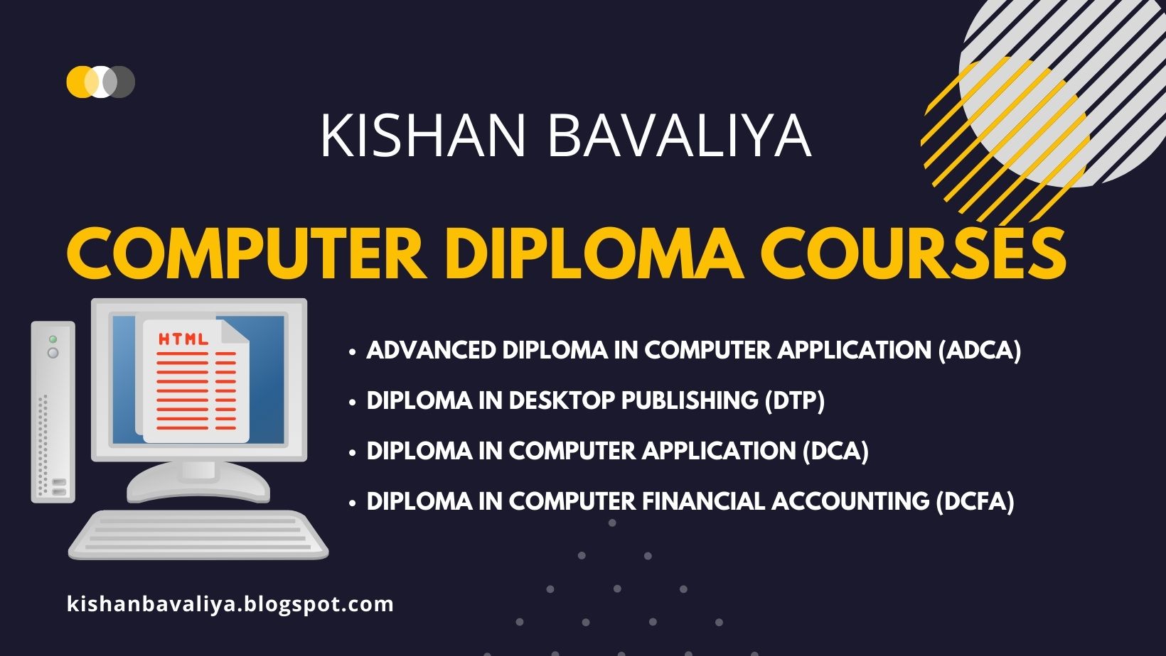 Best Computer Diploma Courses list after 10th