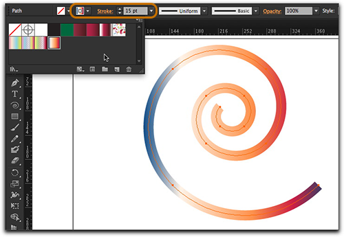 Illustrator CS6 Tutorial : Gradients on Strokes