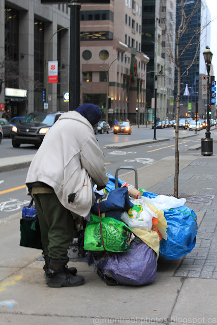 Montreal, life is hard, homeless