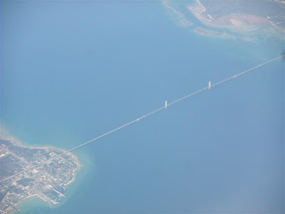 aerial photo, the mackinac bridge