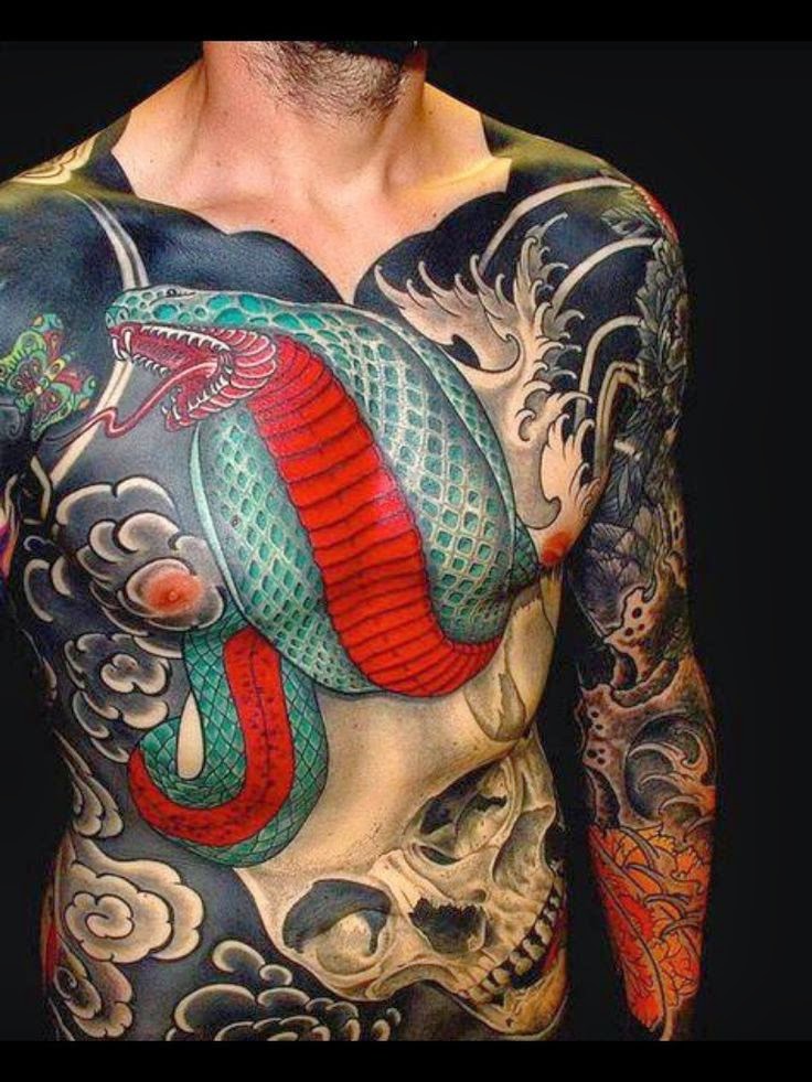 Snake on Men Chest Tattoos, Men Chest with Vibrant Snake, Vulnerable Snake Tattoo Design, Parts, Artist,