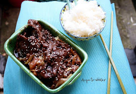 Beef Bulgogi with Sesame Seeds and Rice