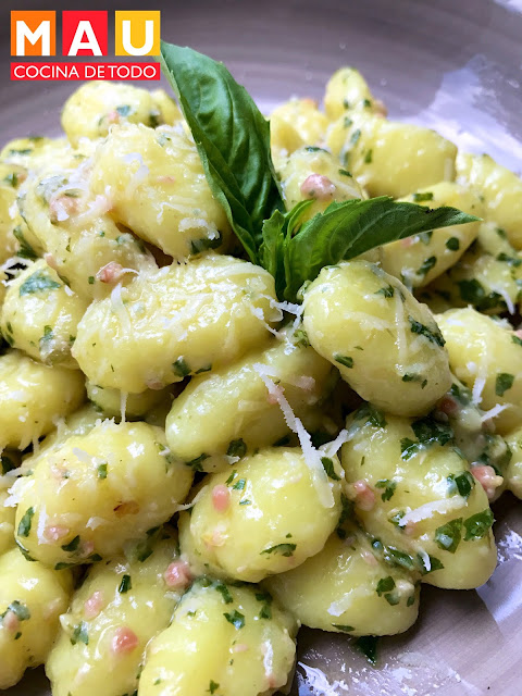 pesto de albahaca piñones receta facil italiano pasta salsa 