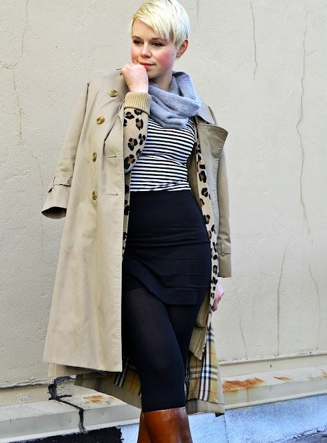 burberry, seattle, trench coat, stripes, street style, fleur d'elise