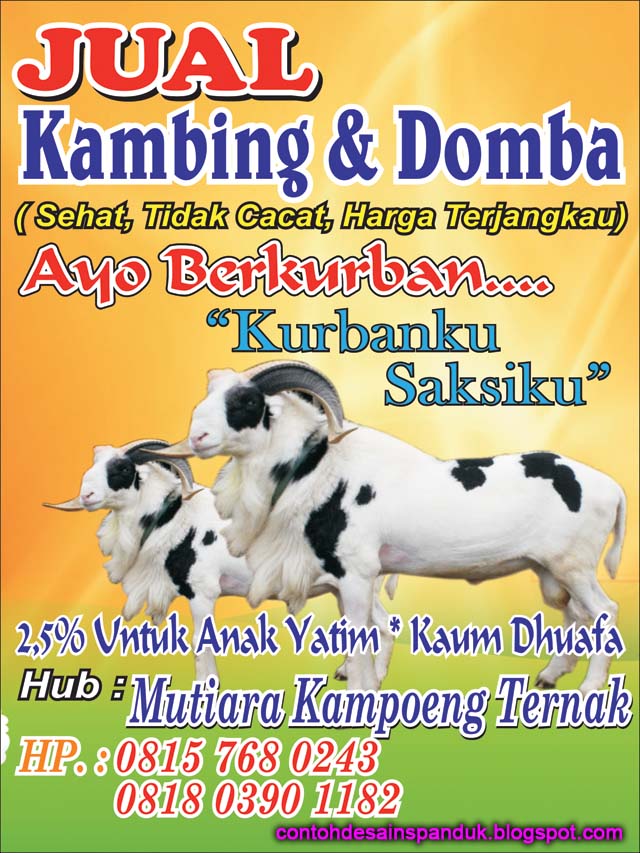 Jual Kambing & Domba untuk Kurban  Contoh Desain Spanduk