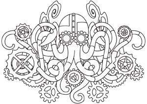 Steampunk-Gear-Octopus-Tattoo-Design