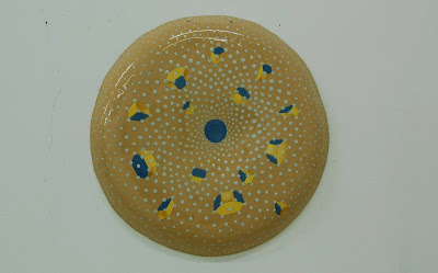 Ceramic artwork, dots and geometry, circle shape, planet ideology